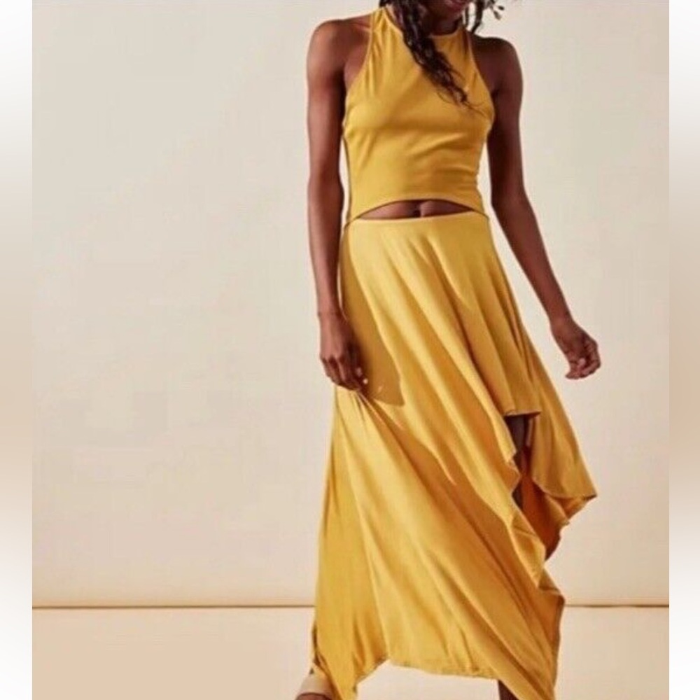 NWT Free People Beach Bethany Midi Cut Out Dress